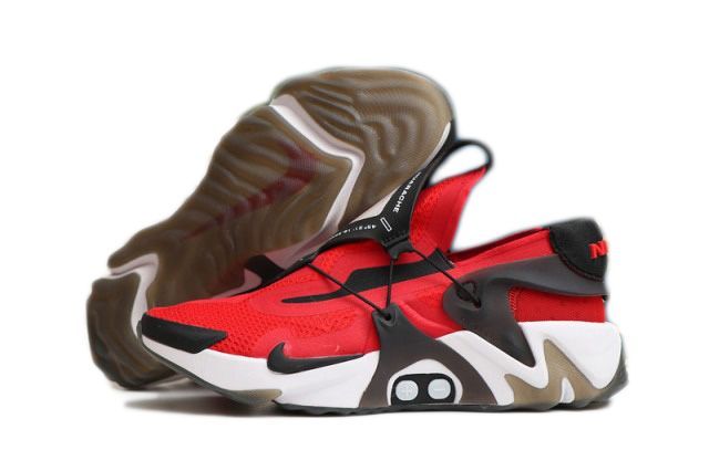 Nike Adapt Huarache, красный с черным, текстиль, сетка, мужские