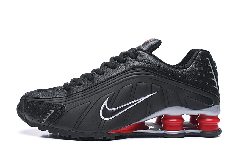 Nike Shox R4, черный с красным, текстиль, мужские