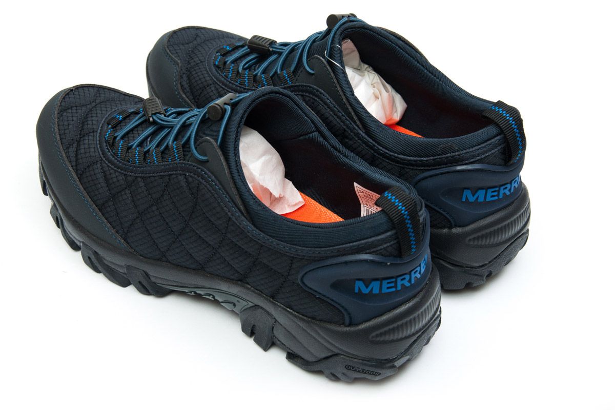Merell Ice Cap Moc II, черные с синим, нейлон, мужские