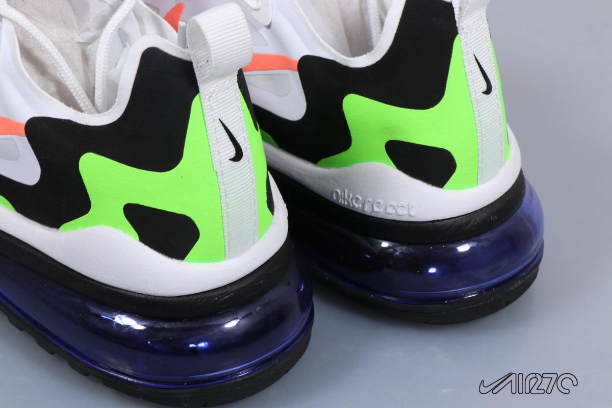 Nike Air Max 270, белый с зеленым, нейлон, мужские, женские