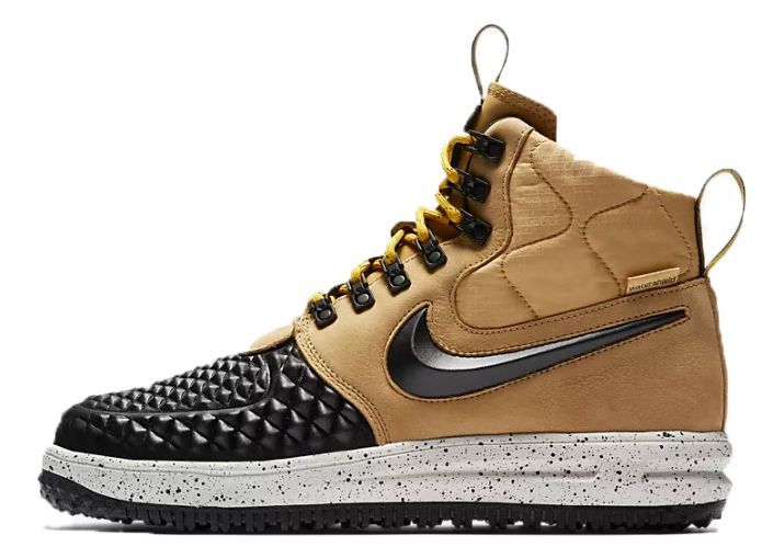 Nike Air Force 1 Lunar Duckboot, черный, бежевый, кожа, мужские