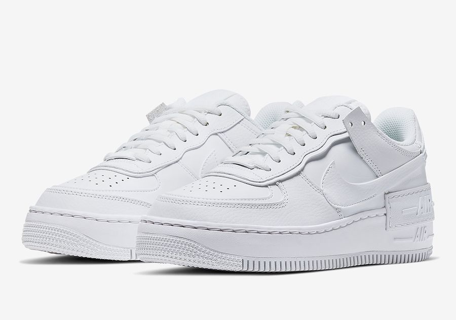 Nike Air Force 1 Shadow, белый, кожа