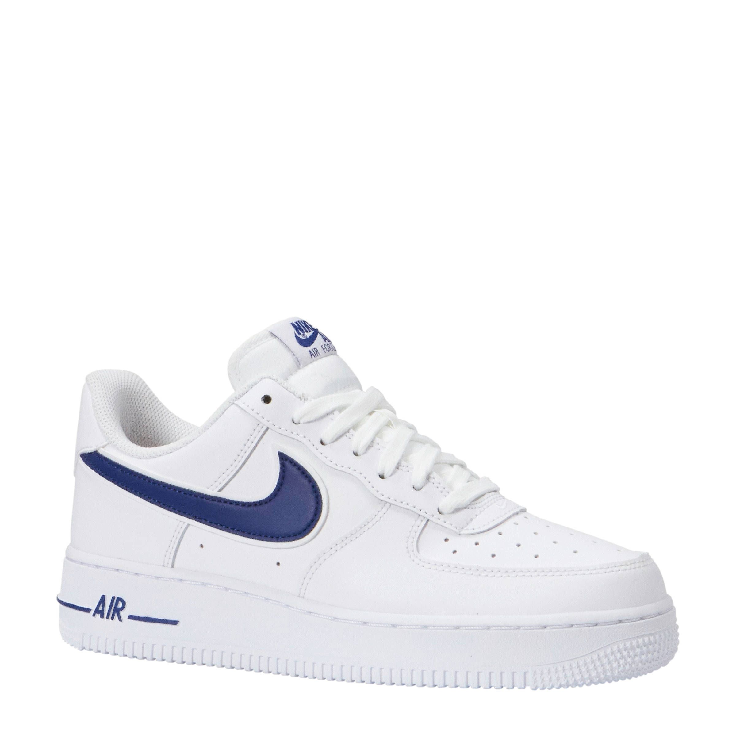Nike Air Force 1 LV8, белый с синим, кожа, мужские